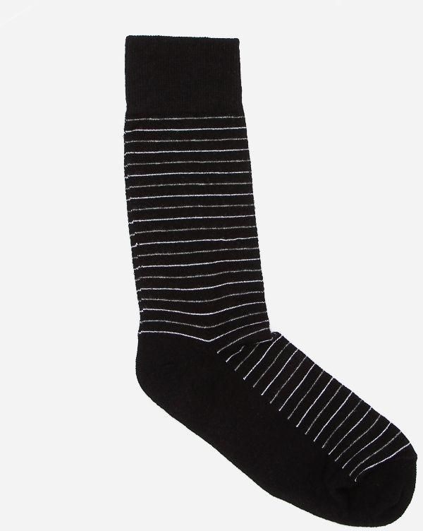 Tie House Striped 1/4 Hose Socks - Black & Grey