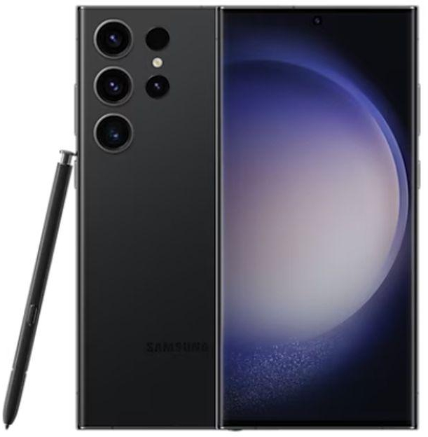 Samsung Galaxy S23 Ultra - 6.8" (12GB RAM, 512GB ROM) Android 13 (200/10/10/12)MP + 12MP Selfie - 5G - Dual Sim - 5000mAh - Phantom Black