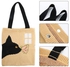 Aesthetic Tote Bag Shoulder HandBag Woven Handbag Hobo Bag Cat and Butterfly Pattern Knitted Tote Bag