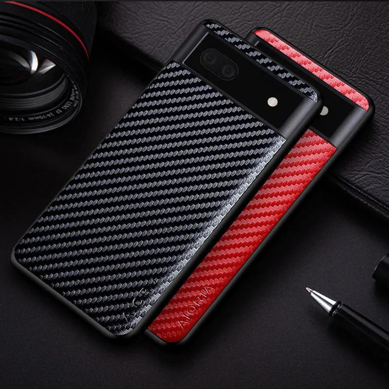 Phone Case for Google Pixel 7 6 Pro 5 4 6A 5A 4A 4 XL Carbon fiber braided anti-fall Cover