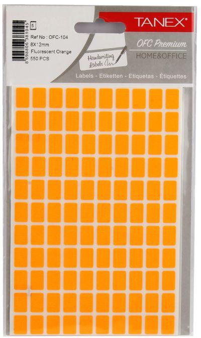 Tanex استيكر مكتبي تانيكس برتقالى 5 ورقات 12 × 8 مم A5 / 110 موديل OFC104