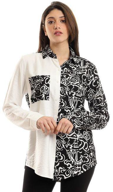 Black Casual Shirt With Prints