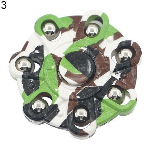 Bluelans Kids Adults Camouflage Painting Graffiti Hand Spinner Fingertip Gyro Desk Toy (#03)