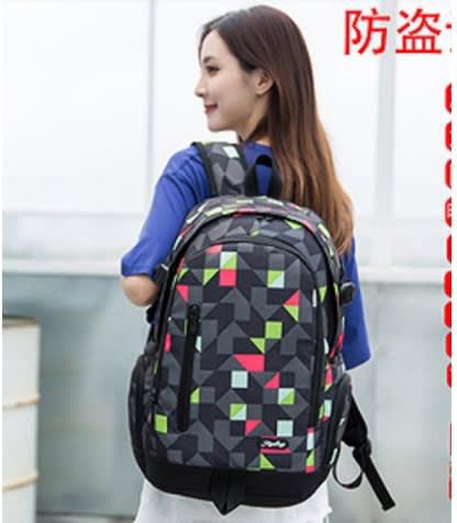Teenagers Secondary School High Quality Backpack School Bag/anti Theft Bag- Large-lemon