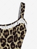 Plus Size Floral Lace Trim Leopard Print Backless A Line Tank Dress - 6x