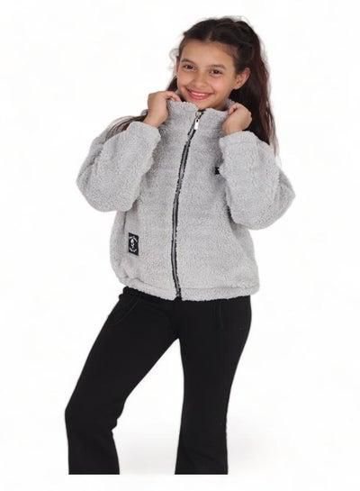 Girls' Fur-Lined Sweater, 16 Years, Winter 2024 Models, High-Quality Fabric, Ultra-Soft Materials, Printed in Attractive Colors – Blend of Elegance and Warmth