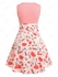 Plus Size Lace Up Ruffled Floral Print Sleeveless Dress - 4x | Us 26-28