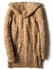 Claw Button Hooded Heathered Cardigan - Xl