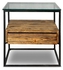 Side Table, 50 cm, Black / Wooden - SIT02