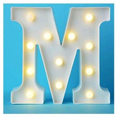 Decorative Led Illuminated Letter Marquee Sign - Alphabet Marquee Letters With Lights For Wedding Birthday Party Christmas Kids Room Night Light Lamp Home Bar Decoration , M Multicolour