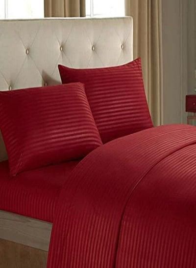 5-Piece Hotel Style Red Striped Comforter Set 120x200cm