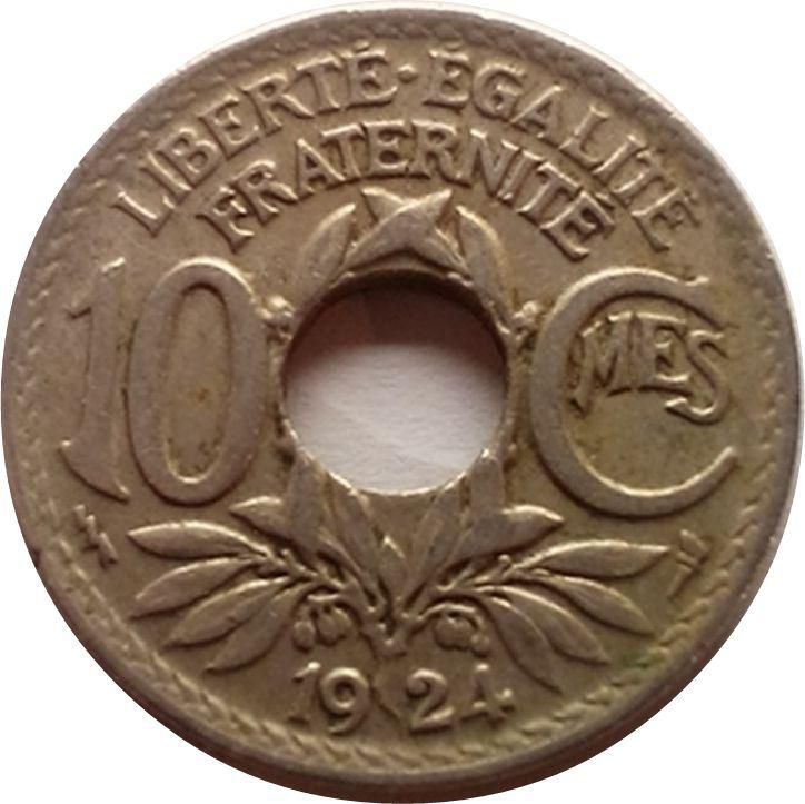 10 سنت من دولة فرنسا سنة 1924