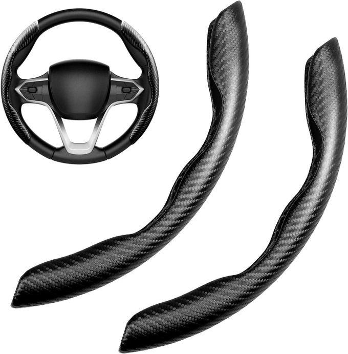 Steering Wheel Comfortable Cover for Steering Car steering wheel (Carbon Fiber Black)
