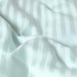 Flat Striped Satin Cotton Bed Sheet 100% Set - 3Pcs - Green Mint