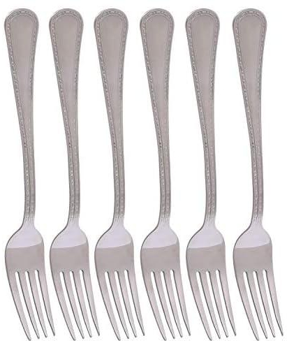 Gana Table Fork Set Of 6, Silver
