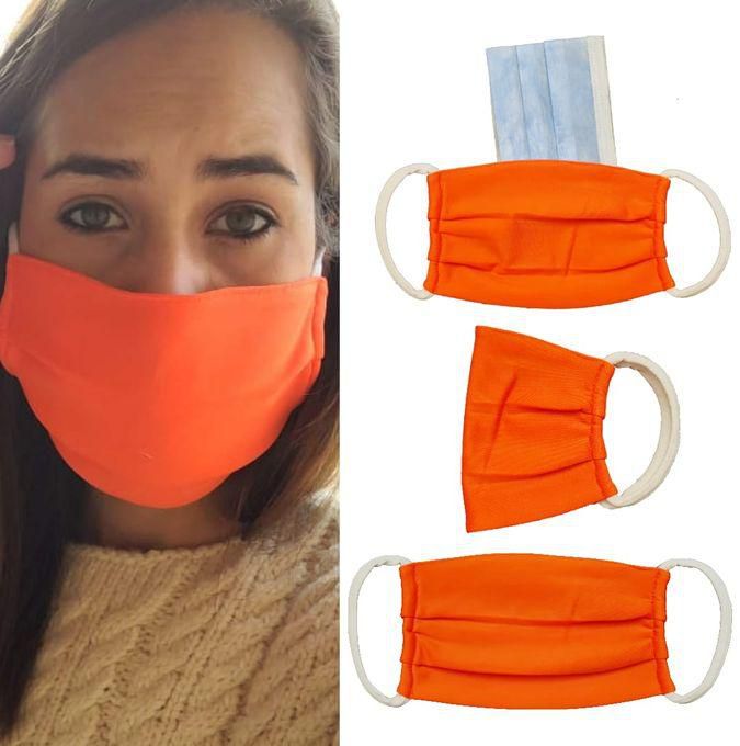 aZeeZ Neon Orange Face Mask - 3 Layers