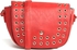 حقيبة مصنوعة من الجلد الصناعي بلون احمر وحمالة كتف تمر بالجسم للنساء