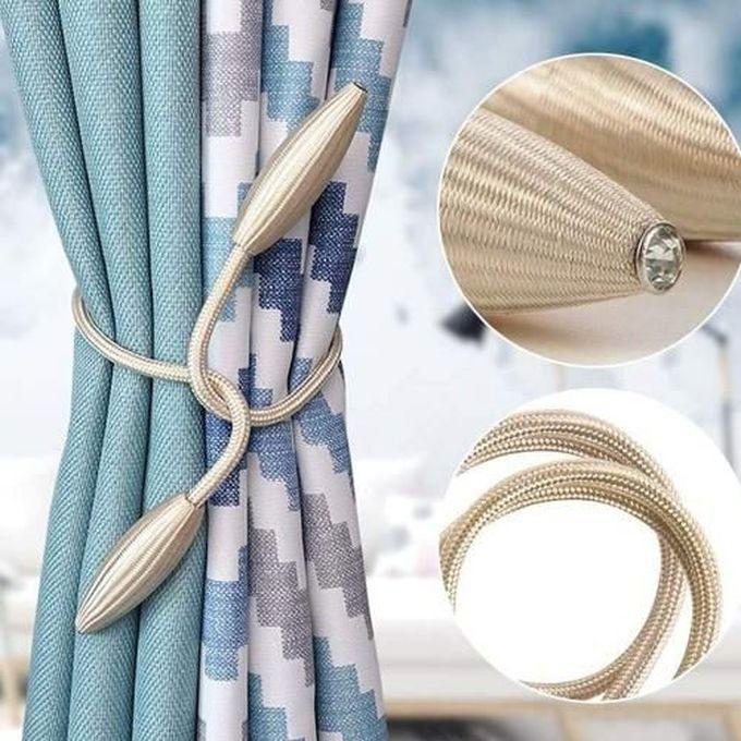 Magnetic Curtain Holder With Flexible Metal Rope Can Be Shaped - 2pcs