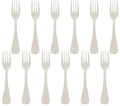 one year warranty_Set Of 12 Stainless Steel Forks-Silver4088