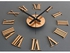 Generic 40-60CM Adjustable DIY 3D Wall Clock Roman Numeral Metallic Mirror Stick On Clocks Home Art Decor Gold