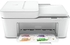 الطابعة المتكاملة HP DeskJet Plus 4120 للطباعة والنسخ والمسح الضوئي والاتصال اللاسلكي وإرسال الفاكس من الأجهزة المحمولة - اللون: أبيض [3XV14B]