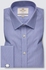 Hawes & Curtis Men's Formal Blue & White Fine Stripe Slim Fit Shirt - Double Cuff - Non Iron