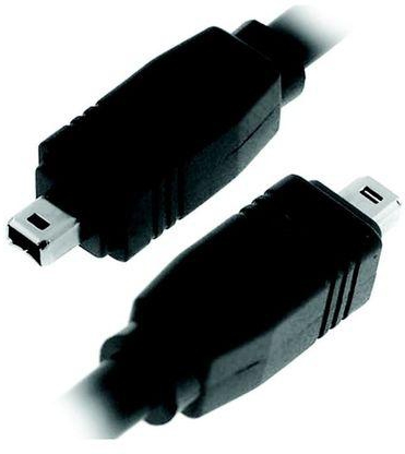 Golden IEEE-1394 4 Pin To 4 Pin Firewire Cable - 1.2M - Black