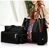 Homarket 4PCS Women Handbag Set, Soft PU Leather Top Handle Bags Set, Shoulder Bags Crossbody Bag Wallet Purse,Tote Bag (Black)