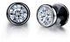 Fashionable Stainless Steel with Round Cubic Zirconia Stud Earring for Men
