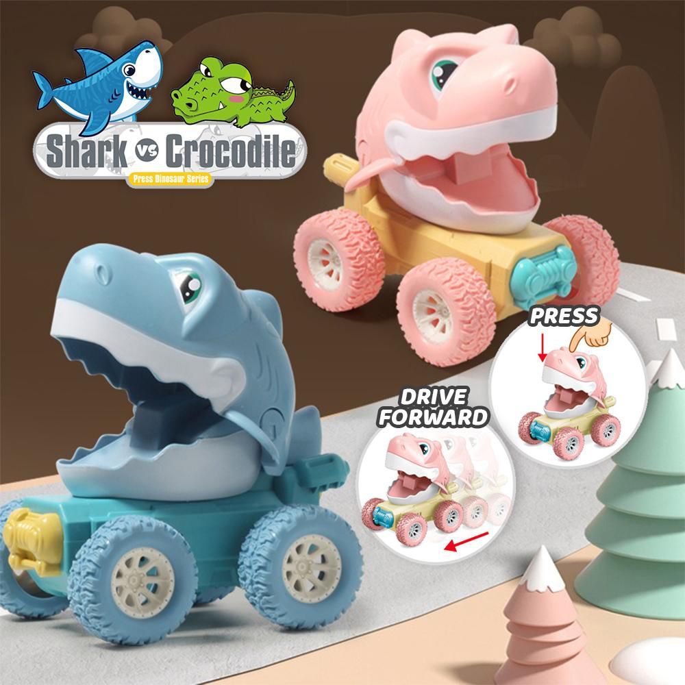 [Random Color] Shark Crocodile Driving Baby Toddler Early Development Pet Cat Toy