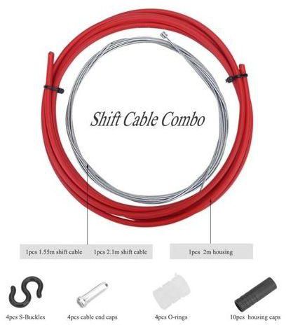 Universal Bicycle Brake Shift Cable Gear Housing Hose Caps Set (Brake Combo - Red)