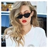 Retro Vintage Narrow Cat Eye Sunglasses for Women Clout Goggles Plastic Frame - 2724589122288