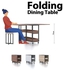 Foldable Dining Table, Brown, 150CM - KM-EG74-15