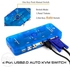4-Ports USB 2.0 KVM VGA/SVGA Switch - Blue