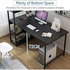 PATIOSNAP Home Office Computer Table, Modern Simple Study Table with Bookshelf 100 * 50 * 72cm Laptop Table Notebook Desk with Extra Strong Legs