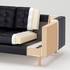 LANDSKRONA Three-seat sofa - Grann/Bomstad black/wood