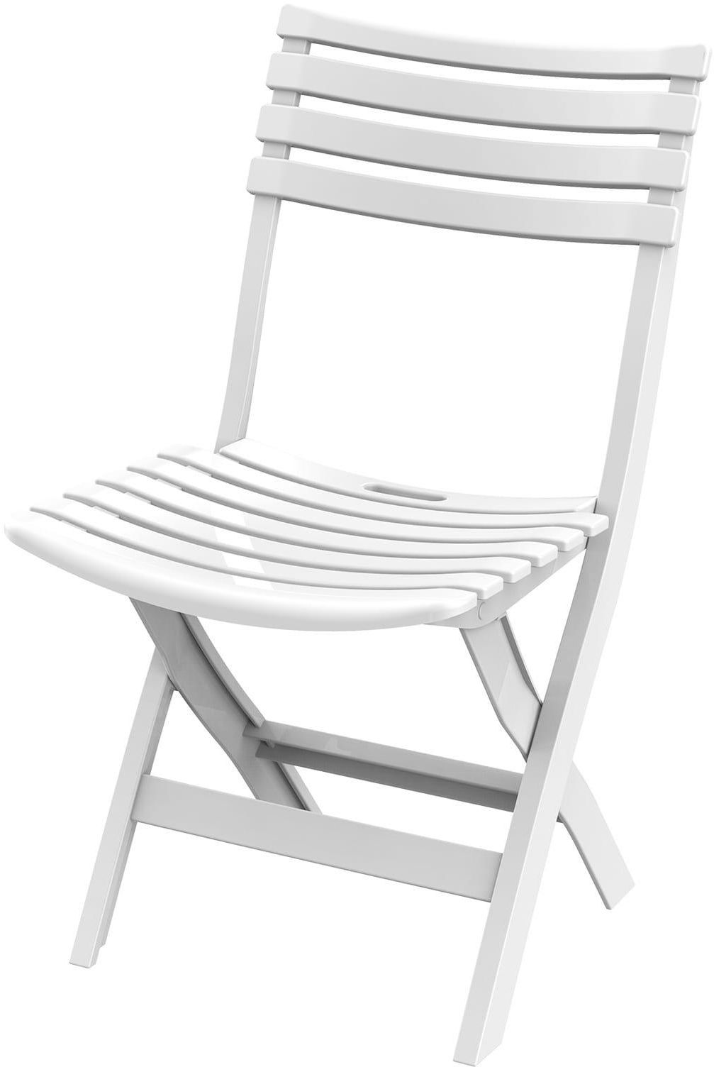 Cosmoplast plastic folding chair - white