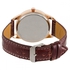 Geneva Platinum Men's Gold Dial Leather Band Watch - UMB-4556-BROWNRG