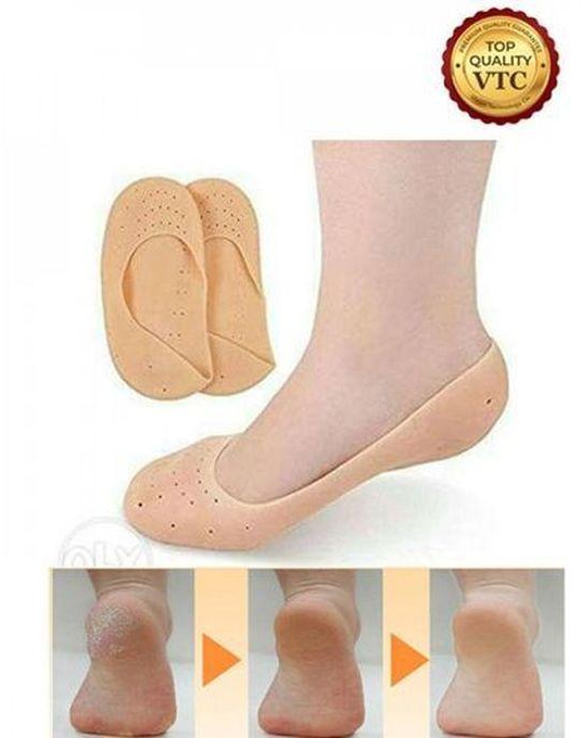 Heel Crack Guard Foot Full Length Silicone Gel Moisturizing Socks Free Size