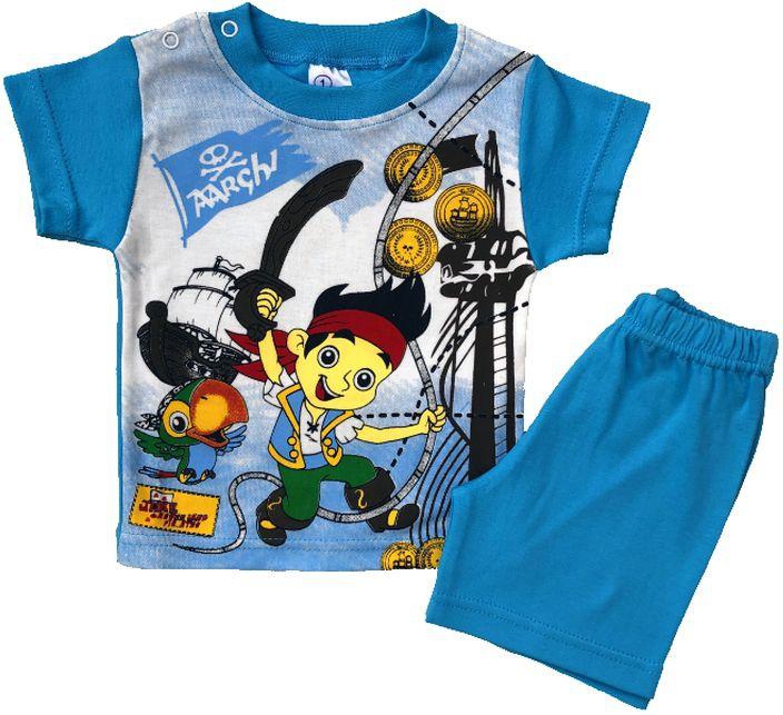 Value Baby Summer Pyjama Set For Boys - Turquoise