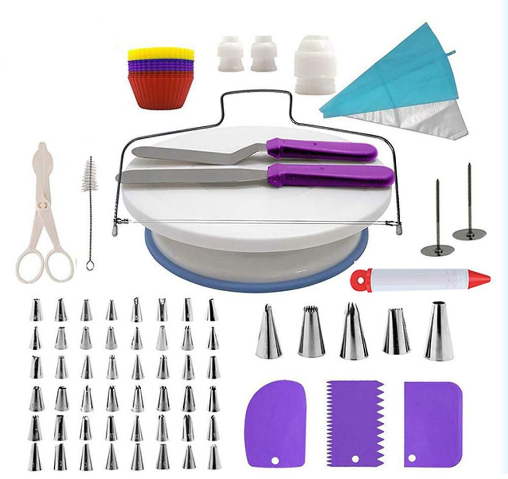 106 Pieces Baking Tools For Cakes Baking Set Cake Stand Pastry Nozzles Set Cake Decorating Tools Bakeware