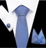 Polyester Necktie Set Light Sky Blue