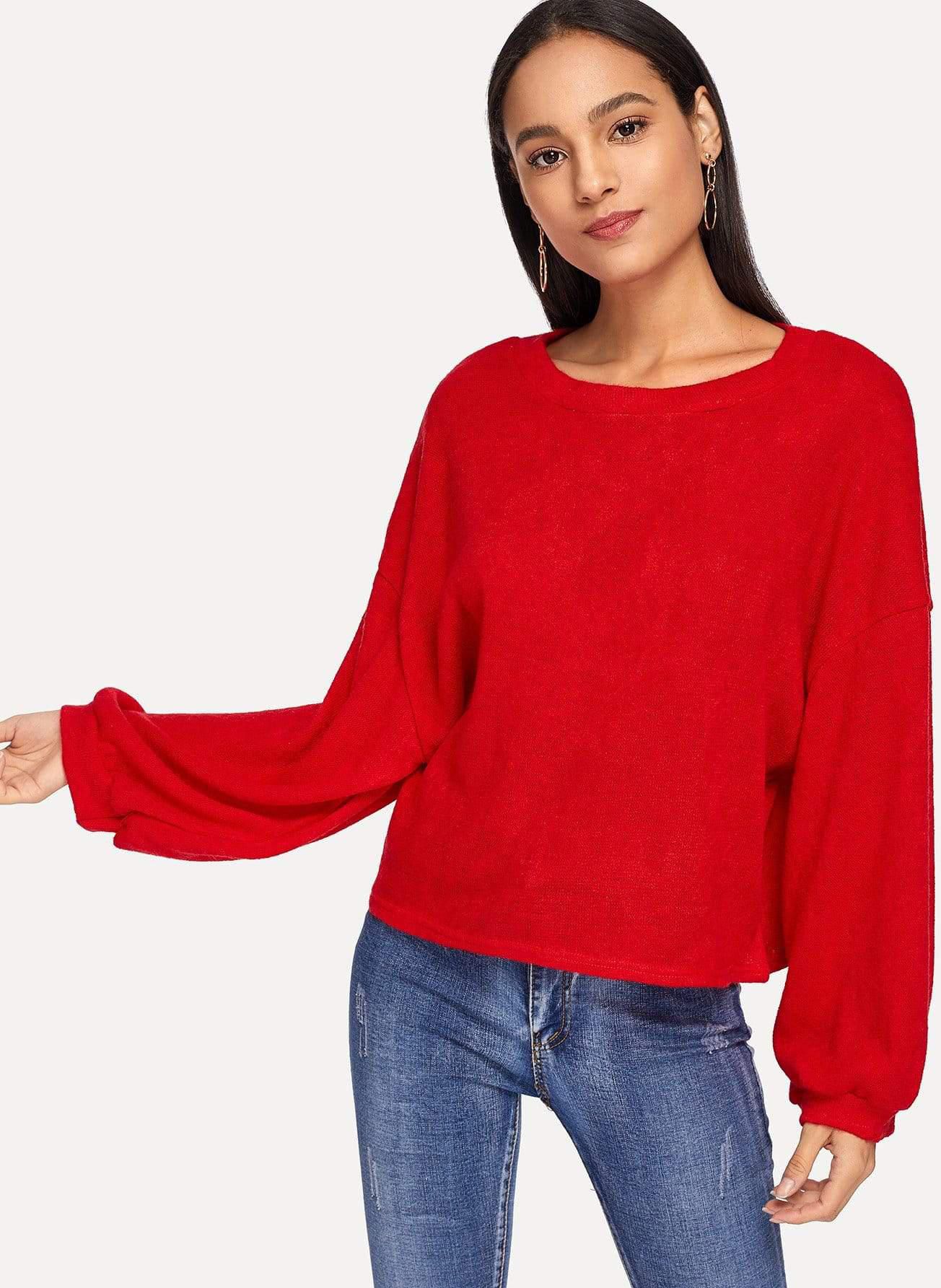 Shein | Drop Shoulder Solid Sweater