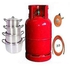 Gas Cylinder 12.5Kg With Regulator, Hose And 4 Set Pot