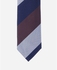 ZAD by Arac Wide Striped Tie - Brown, Navy Blue & White