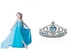 2 Pieces Elsa Anna Dress Frozen Blue With Crown 6-7 Years