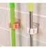 3Pcs Non Punch Adhesive Wall Mounted Mop Holder Storage Broom Hanger Clip Seamless Mop Hook Bathroom Home Kitchen Organizer