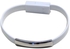 Cable wrist bracelet charging USB White