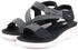Larrie Ladies Strappy Sport Sandals - 5 Sizes (Black)