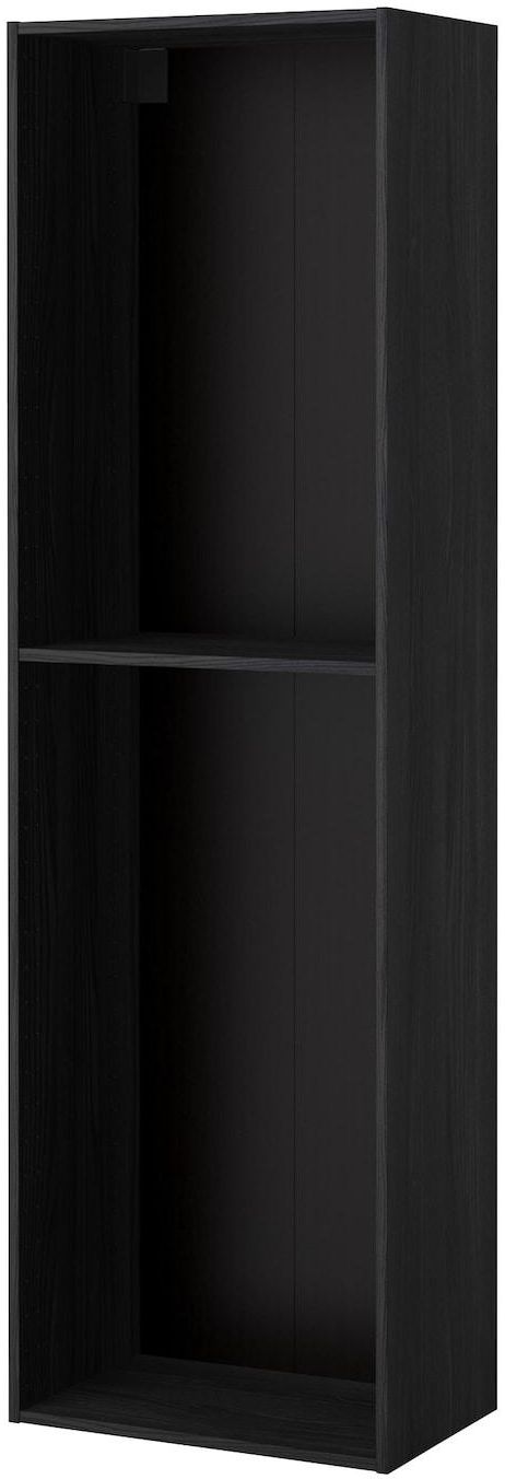 METOD High cabinet frame - wood effect black 60x37x200 cm